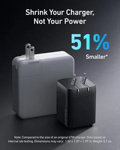 Chargeur mural ANKER <span class=keywords><strong>67W</strong></span> GaN Prime A2669, 3 ports, charge rapide compacte pour MacBook Pro, iPad Pro, iPhone 17/16/Pro - Product Image 6