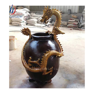 Par sosteniendo la <span class=keywords><strong>bola</strong></span> <span class=keywords><strong>de</strong></span> bronce dragón chino estatua - Product Image 5