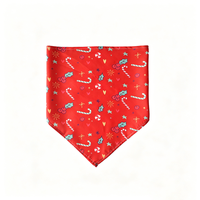 Bandana de Noël pour chien, écharpe festive pour animaux de compagnie, imprimé flocon de neige, renne, citrouille, en polyester, bavoir pour chat, accessoires de cou pour chiot, ensemble