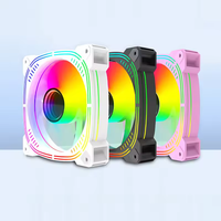 Ventilateurs de PC de jeu RGB LED AntarcChill 120 mm, 4 broches, multicolores, 5 V ARGB, refroidisseur de processeur en plastique avec application pour boîtier d'ordinateur