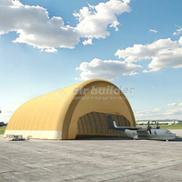 Hangar d'avion gonflable imperméable OEM/ODM, tente d'aéroport, entrepôt, bâtiment, taille personnalisable, gonflage par pompe électrique