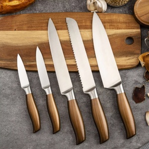 New Design Stainless Steel Kitchen <b>Knives</b> Kitchen Chef <b>Knife</b> <b>Bread</b> <b>Knife</b> Utility <b>Knife</b> with Wood Grain Handle - Product Image 1