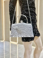 Sacs de soirée pour femmes, pochettes scintillantes en cristal, sacs à main de luxe en diamant, sacs à main vintage en strass, sacs à main en forme de paon pour mariage et fête