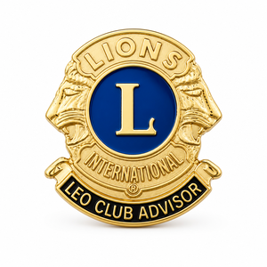 Distintivo Internazionale Lions Club Personalizzato di Alta Gamma, Ecologico, Placcato Oro, in Metallo con Smalto Morbido o Duro - Product Image 2