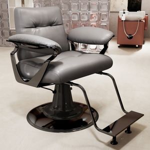 Sillón de Barbería Moderno, Hidráulico, de Cuero PU, con Reposapiés, para Peluquería - Product Image 4