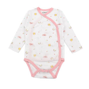 Initial Treasure 100% coton tricoté ODM bébé body nouveau-nés 0 ~ 2 ans bouton latéral barboteuse printemps automne commerce extérieur - Product Image 5