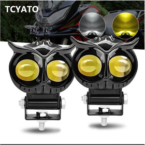Feux LED TCYATO pour moto Owl, feux LED pour moto 12V-85V, faisceau double jaune et blanc, haute luminosité, LED pour moto - Product Image 3