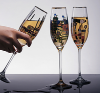 Vente en gros Ama Zon gobelet en verre à vin de luxe personnalisé plaqué or galvanisé design coloré pour les événements de mariage