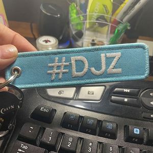 LCC1335 Wholesale Custom logo Flight Embroidered Keychain Keytag Fob Remove Flight Before Flight Woven Logo Custom Anime Jet Tag - Product Image 2