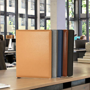 Organisateur de bureau en cuir PU, porte-documents efficace, classeur à anneaux, porte-documents pour fournitures de bureau - Product Image 3