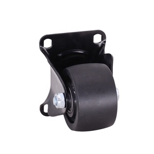 Set di Ruote Girevoli Nere per Banco da Lavoro Resistente, in Plastica PP, Profilo Basso, Ruote Industriali da 3 Pollici con Zerks - Product Image 5