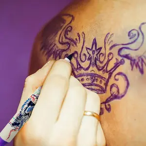 KHY Kit Bút Đánh Dấu Tạm Thời Hình Xăm Tatoo Không Độc Hại Cho Da