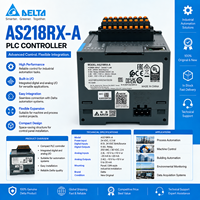 Module CPU PLC Delta AS218RX-A d'origine, neuf, série AS200, sortie relais, montage sur rail DIN.