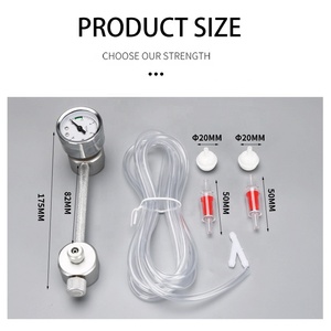 Kit de generador de <span class=keywords><strong>CO2</strong></span> para acuario DIY ecológico de Metal ZRDR con difusor de presión para plantas acuáticas-sistema Acuario - Product Image 5