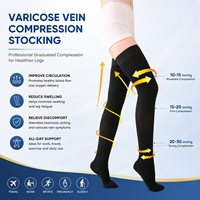 Bas de contention confortables à bout ouvert pour varices, chaussettes de compression montantes jusqu'à la cuisse, pression ferme pour les jambes, favorisent la circulation, usage quotidien polyvalent