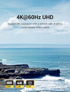 Câble d'extension 4K pour 2.0V, mâle-<span class=keywords><strong>femelle</strong></span>, 5M/<span class=keywords><strong>10M</strong></span>/50M, 60Hz, 18Gbps, tressé PVC, rallonge audio-vidéo HDTV pour PC, moniteur, projecteur - Product Image 4