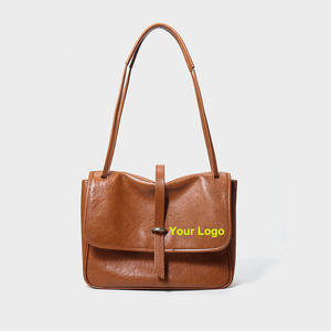 Sac fourre-tout bandoulière en cuir de vachette vintage fait main, imperméable, pour femme, avec fermeture personnalisée, véritable et tendance - Product Image 1