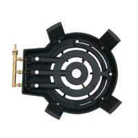 Table de cuisson professionnelle encastrable à brûleur unique, haute puissance (BTU), en fonte robuste, avec collecteur en laiton, pour gaz et électrique, qualité restaurant