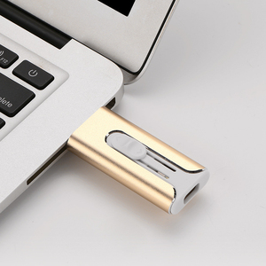 Nuova <span class=keywords><strong>Chiavetta</strong></span> USB 2.0 in Metallo con Capacità Reale 3 in 1 128GB 64GB 32GB <span class=keywords><strong>per</strong></span> iPhone e Computer - Product Image 5