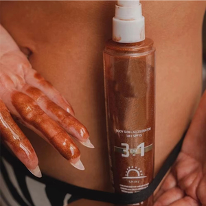 MLM Logotipo Privado Natural Organic Corpo Seco Shimmer Oil Spray Bomba Golden Bronze Tan Perfume Oil Óleo Essencial - Product Image 3