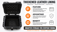 Vente directe usine – Top case moto pliable 45L en alliage d'aluminium, coffre arrière extensible pour motos
