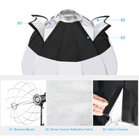 PULUZ PU 65cm Bowens Mount Pliable Lanterne Softbox SpeedLite Flash Light pour Godox Photographie Lumières