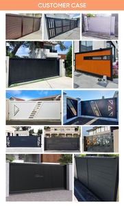 JHR - Paneles <span class=keywords><strong>de</strong></span> Cerca <span class=keywords><strong>de</strong></span> Aluminio con Revestimiento en Polvo, Diseño <span class=keywords><strong>de</strong></span> Puerta Principal <span class=keywords><strong>de</strong></span> 6 Pies <span class=keywords><strong>de</strong></span> Altura, Paneles <span class=keywords><strong>de</strong></span> Cerca <span class=keywords><strong>de</strong></span> Privacidad para Jardín, Puerta Corredera Eléctrica para <span class=keywords><strong>Casa</strong></span> - Product Image 4