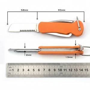 Couteau <span class=keywords><strong>de</strong></span> poche pliant SELAN en acier 3Cr13 avec manche en plastique, qualité industrielle, pour marins, navigation et activités <span class=keywords><strong>de</strong></span> plein air B06 - Product Image 2