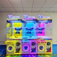 Machine de jeu d'arcade à griffes LED à monnayeur pour intérieur, avec prix néon, pour zone de divertissement familiale et FEC