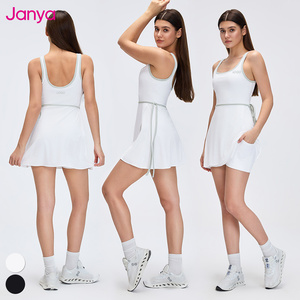 Shorts de sécurité respirants à séchage rapide Janya pour femmes, vêtements de sport et de yoga, robe de golf et de tennis à encolure croisée pour femmes avec coussinets amovibles - Product Image 1