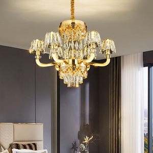 European Style Crystal Chandelier Multi Head Led <b>Light</b> Round Shape For Living Room Dining Room Bedroom Home Decor - Product Image 2