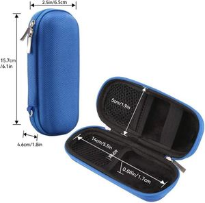 กระเป๋าใส่เครื่องบันทึกเสียงดิจิตอล เครื่องเล่น MP3 ปากกา 3 มิติ และอุปกรณ์ USB รุ่น SANJIN 254 สีน้ำเงิน กันกระแทก ผลิตจากวัสดุ EVA พร้อมซิป ลดราคาพิเศษ - Product Image 1