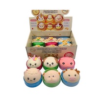 Jouet anti-stress mignon en forme de animal de compagnie, jouet à presser en forme de dim sum animal de dessin animé, jouet fantaisie de collection pour cadeaux de fête pour enfants