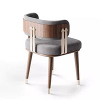 Chaise de salle à manger en bois massif de style luxueux, ensemble de salle à manger moderne et simple pour la maison, chaise de conférence au design haut de gamme