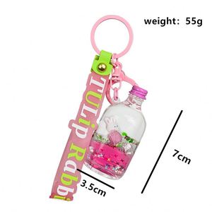 Creative Cartoon Swing Rabbit Key Chain Student <b>Bag</b> Pendant Personalized Fashion Quicksand Car Key Pendant Small <b>Gift</b> - Product Image 6