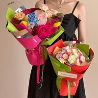 Papier Spécial 15 g/m² pour la Saint-Valentin Chinoise, Papier Miroir Imperméable Double Face, Serpentins Personnalisés avec Logo Imprimé, Fleurs Colorées