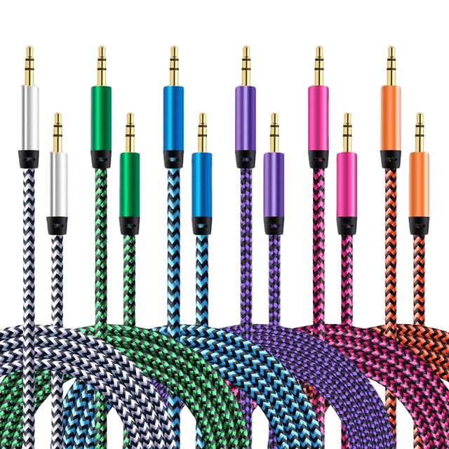 3.5mm to 3.5mm Speaker Aux Cable 1m Headphone Jack Nylon Braided Audio Cable