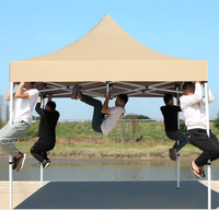 Estructura de Techo Tipo Canopy, Carpa Plegable Resistente de 10x10/10x15, Impermeable, 5m, Parasol para Ferias Comerciales y Grandes Eventos