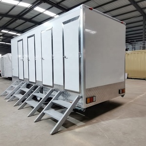 Sang trọng prefab Trailer phòng tắm di động nhà vệ sinh di động thép hiện đại phòng tắm container nhà vệ sinh để bán - Product Image 4