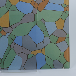 Vidrio Cerámico con Efecto de Vitral, Impresión Serigráfica con Patrón Geométrico Colorido, para Diseño de Interiores - Product Image 5
