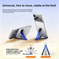 Support de téléphone portable pliable en aluminium, support ergonomique en métal pour tablette, idéal pour les voyages, la maison, le lit, le tapis roulant et le bureau
