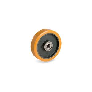 Ruedas de poliuretano TELLURE ROTA - 644153 TR, Centro de hierro fundido-ancho de rueda 38mm, Ø 125 mm (Cant. 4) - Product Image 1