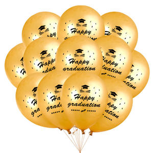 Ballons à thème de saison de remise des diplômes, thème noir et blanc, or et argent, pour célébration de remise des diplômes, fond de fête scolaire en classe - Product Image 5