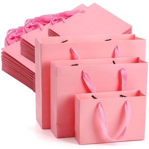 Bolsas de Regalo de Papel Negro al por Mayor con Logotipo, Bolsa de Compras de Papel con Asa, Venta Caliente - Product Image 1