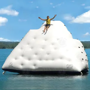 Nhà Máy Giá Inflatable Float Iceberg Inflatable leo tường nổi công viên nước trò chơi cho mùa hè nước leo núi trò chơi