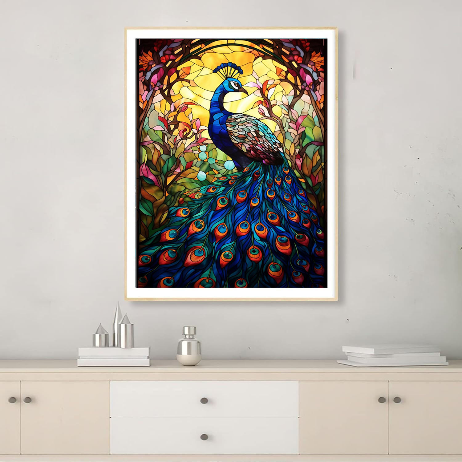 Design de Pavão para Pintura em Tecido - Atacado e OEM, image size:1500x1500