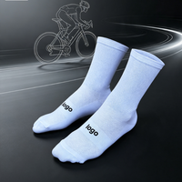 Chaussettes de cyclisme personnalisées en gros, respirantes, douces, confortables, à séchage rapide, avec soutien de la voûte plantaire et bout sans couture pour hommes et femmes