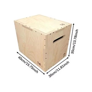 Caja pliométrica de madera multifuncional Caja de <span class=keywords><strong>salto</strong></span> pliométrica Caja de agilidad 3 en 1 para saltar Fitness Estocadas Entrenamiento <span class=keywords><strong>Sentadillas</strong></span> - Product Image 3