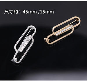 Perle Clip Strass Boutons Or Base Cristal Charmes Embellissements Diy Bijoux Accessoires De Mariage - Product Image 6