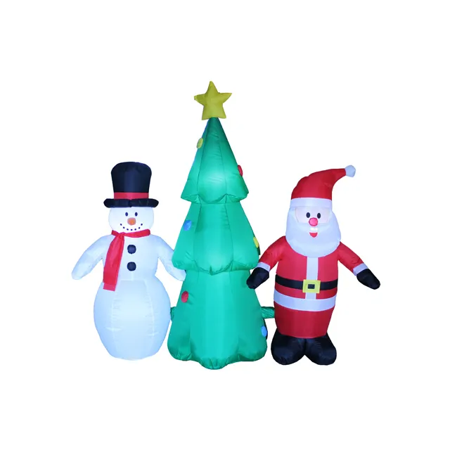 Vakantie Opblaasbare Santa, Sneeuwpop & Boom Voor Kerstversiering Speelgoed